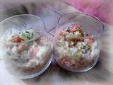 Verrine Quinoa, Tomate, Concombre