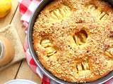 Gâteau aux pommes caramelisées & éclats de noisettes