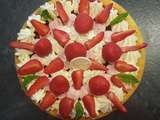 Tarte fraises/menthe