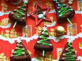 Brownies sapin de Noël à faire avec les enfants