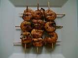 Mini brochettes de crevettes aux saveurs asiatiques