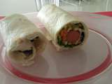 Wrap saussice et crudités