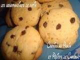 Cookies a la poudre de pralin et pepites de chocolat