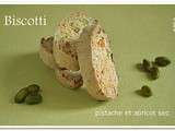 Biscotti - pistaches, abricots secs et fleur d'oranger