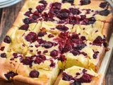 Gâteau aux pommes et framboises