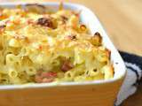 Gratin coquillettes / saucisses (volaille)