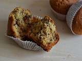 Muffins à la banane, farine de riz et noix