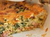 Quiche lardons, oignons et épinards