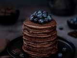 Pancakes au chocolat au cœur fondant