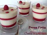 Panna cotta vanille - coulis de framboises