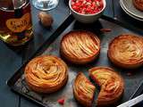 Tartelettes aux pommes – crème d’amande aux pralines roses