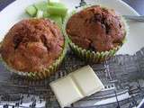 Muffins chocolat blanc rhubarbe