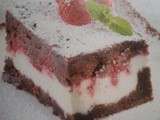 Brownies aux framboises et fromage frais