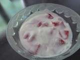 Mousse au fromage blanc et fraises