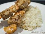 Brochette de thon et gambas