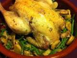 Poulet farci aux pommes et au citron