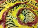 Tarte courgettes et lard