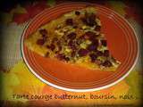 Tarte courge butternut, boursin, noix