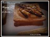 Tartelettes aux pommes nappees de chocolat