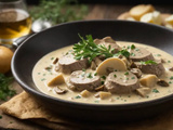 Blanquette de veau à la crème et aux champignons