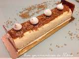 Bûche glacée vanille, caramel beurre salé et nougatine