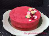 Entremet framboise amande