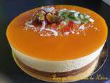 Entremet fruits de la passion, insert mangue