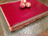 Entremet rose framboise et litchi