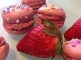 Macarons à la fraise