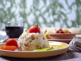 Riz au poisson et à la sauce tomate