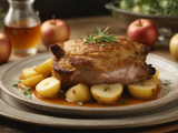 Rôti de porc aux pommes de terre