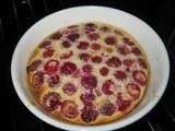 Clafoutis framboise et chocolat blanc