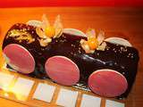 Bûche chocolat-framboises