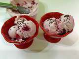 Glace framboises sans sorbetière