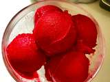 Sorbet à la framboise au Juice Expert