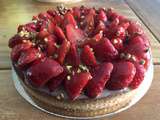 Tarte aux fraises et à la pistache