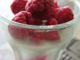 Mousse au citron vert et framboises