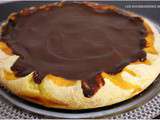 Tarte à la crème et ganache au chocolat