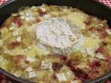 Gratin de pommes de terre, lardons et camembert