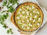 Tarte feuilletée courgette, chèvre et noisettes