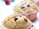 Muffins framboises et abricots avec un petit goût d'amande