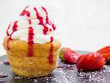 Choux à la crème revisité et son tartare de fraise