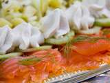 Saumon Gravlax à ma façon et sa salade croquante fruitée