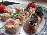 Maki de pain de mie au saumon et fromage frais