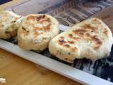 Naans au camembert et aux pommes