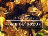 Salade de foie de boeuf sauce au vin