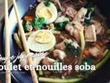 Soupe au poulet et nouilles Soba