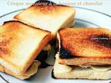 Croque monsieur à la banane et chocolat