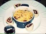 Crumble de fois gras aux pommes et makis italiens