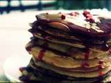 Pancakes aux pralines roses